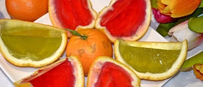 Желе в апельсине