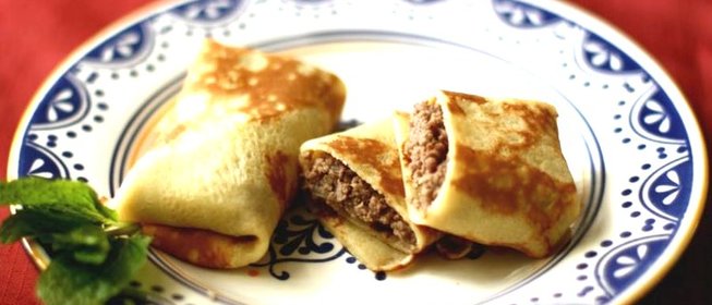 Блинчики с мясом