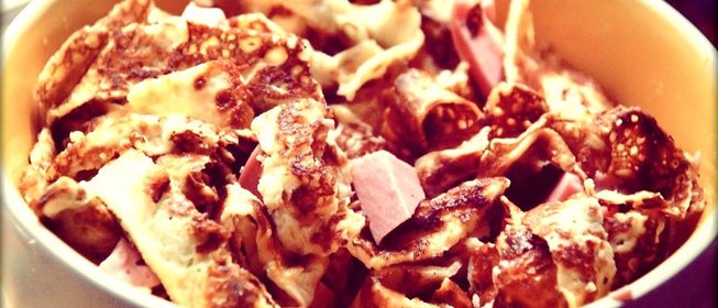 Салат с блинами