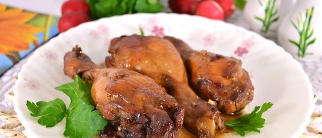 Куриные голени запеченные в кофейном маринаде