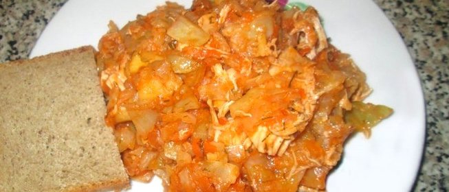 Солянка с грибами и курицей