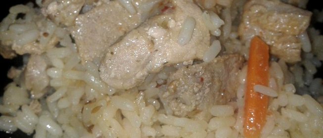 Плов с мясом свинины и овощами