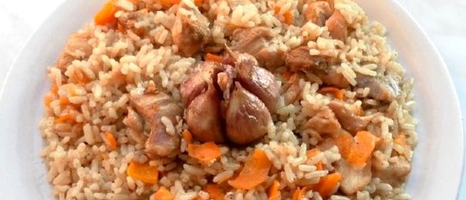 Плов из куриных бедрышек