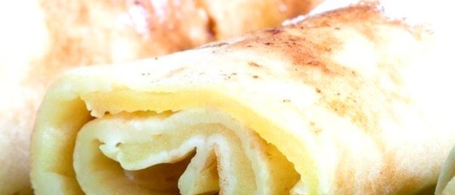 Блины с яблочным припеком