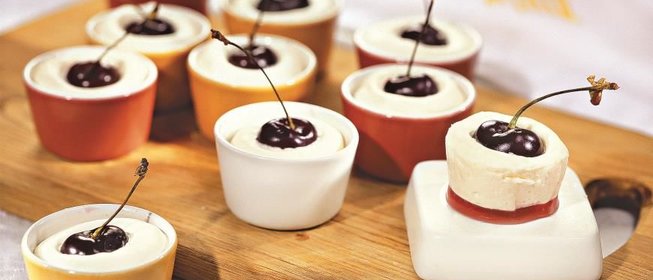 Вишнево-сливочное желе