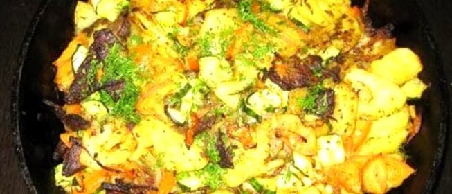 Жареная говядина с картошкой