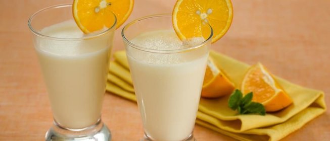 Апельсиновый молочный коктейль