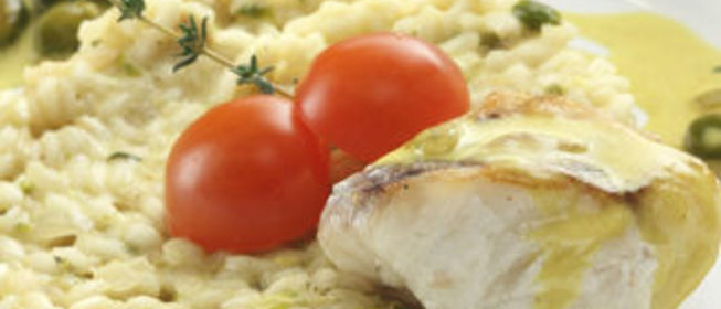 Ризотто с морским чертом