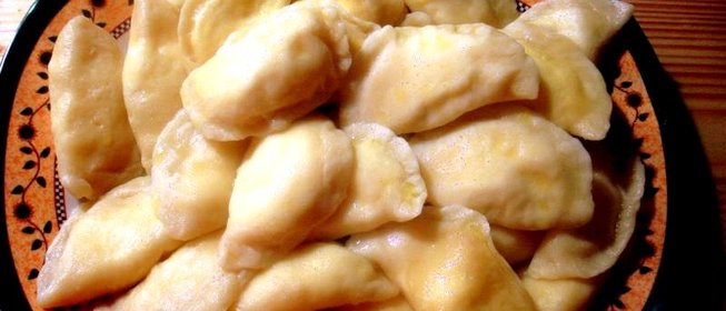 Вареники с солёным творогом