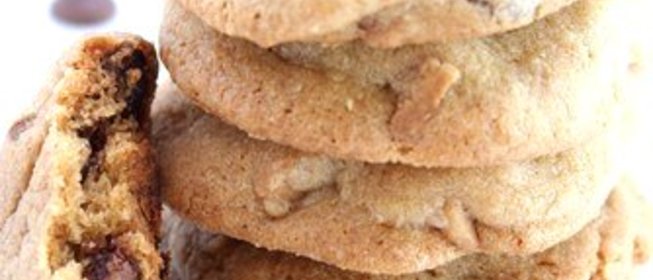 Сливочно-арахисовое печенье с ирисками