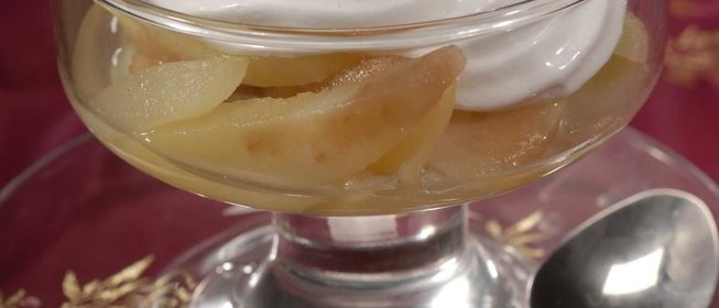 Грушевый компот с меренгой