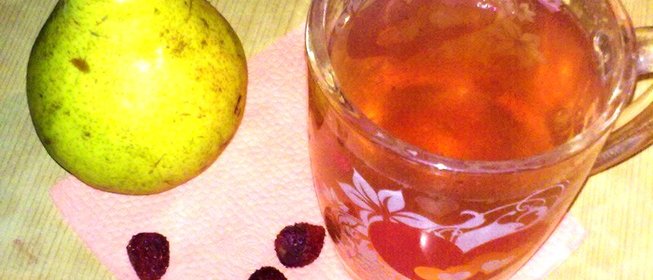 Компот из груш и земляники