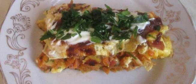 Омлет с морковью