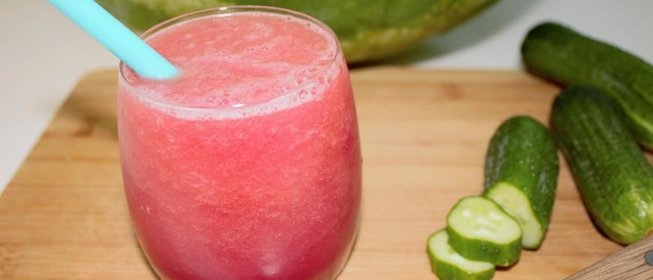 Арбузный смузи с огурцом