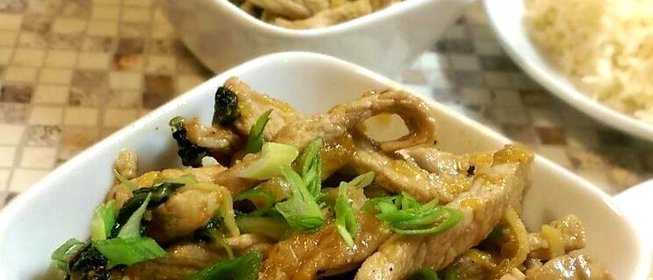 Свинина с мандаринами и соусом чили