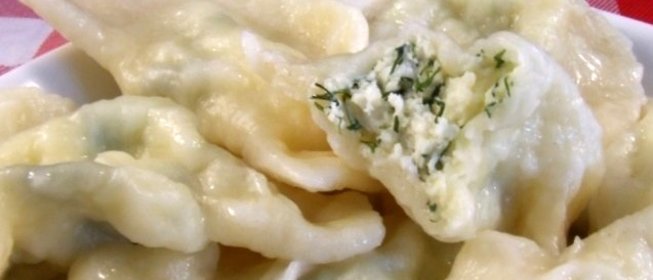 Вареники на кефире с творогом