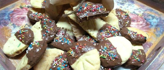 Песочное печенье в шоколаде