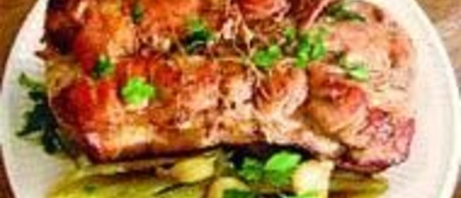 Свинина с фенхелем и чесноком