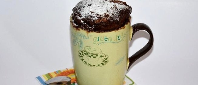 Шоколадно - кофейный кекс в кружке