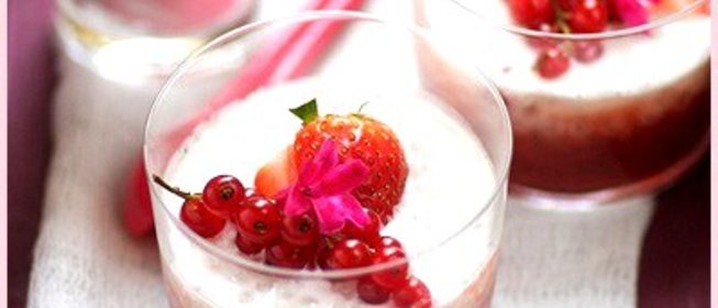 Малиновое желе с клубникой