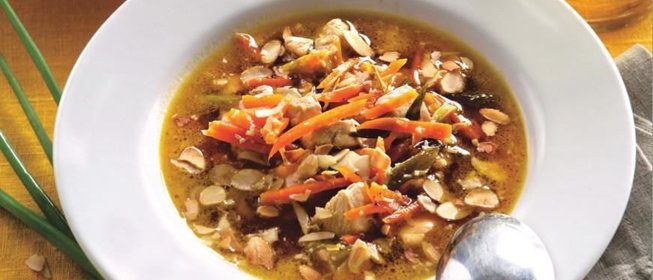 Миндальный суп из курицы