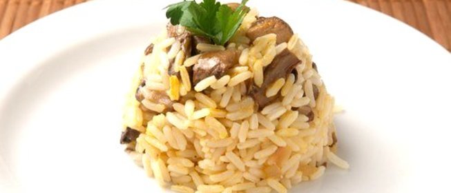 Плов с грибами и кедровыми орешками