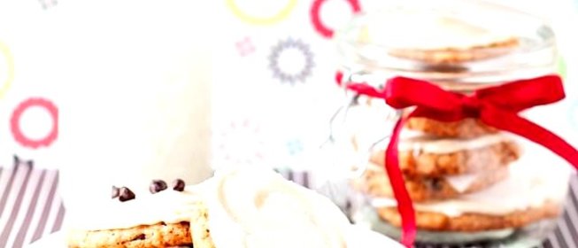 Овсяное печенье с кофейной глазурью