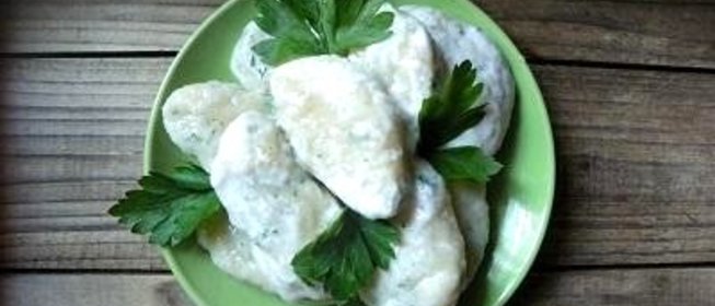 Ленивые вареники с творогом и укропом