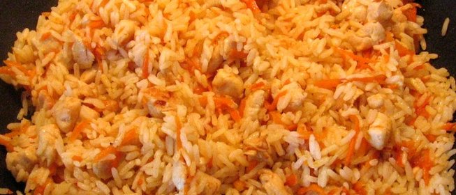 Плов быстрого приготовления с курицей