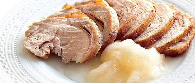 Буженина с яблочным желе