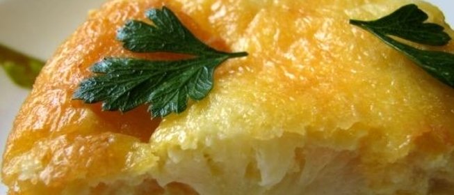 Запеканка из цветной капусты с яйцом