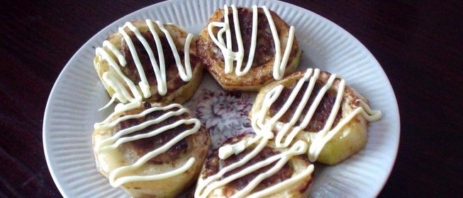 Кабачковые кольца с мясом