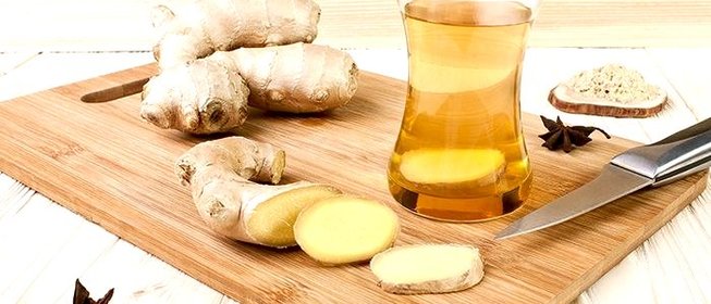 Зеленый чай с корнем имбиря