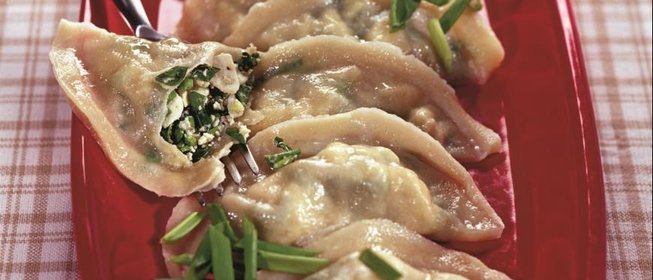 Вареники с зеленым луком