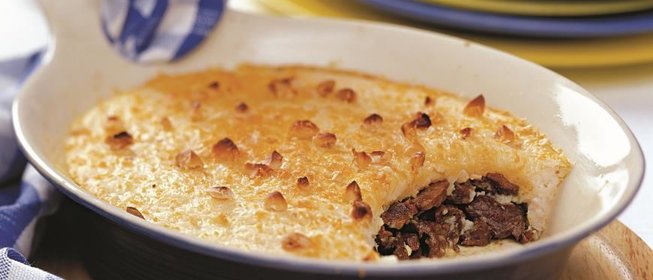 Запеканка Пармантье с говяжьим сердцем