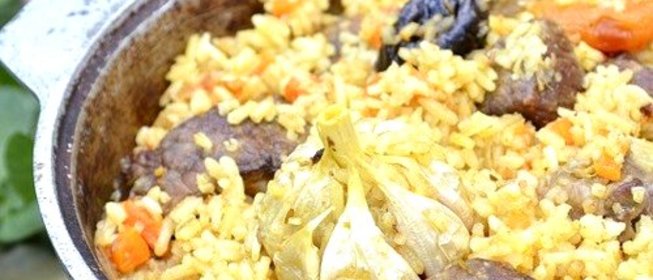 Плов на костре со свининой