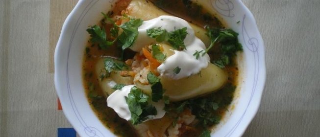 Фаршированный перец рисом