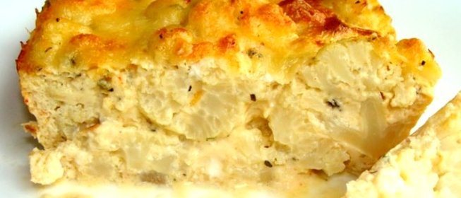 Запеканка с цветной капустой и курицей