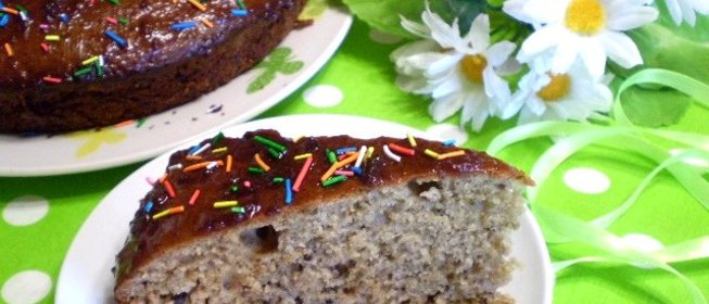 Постная коврижка с вареньем