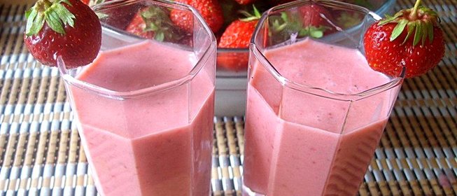 Клубнично-ванильный коктейль