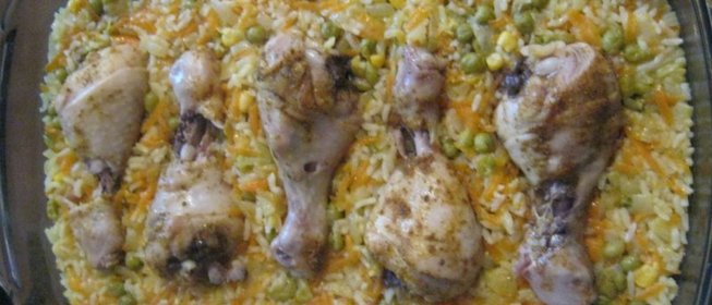 Плов с куриными ножками