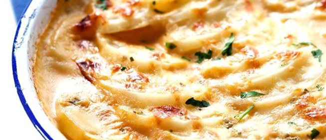 Картофель с соусом бешамель