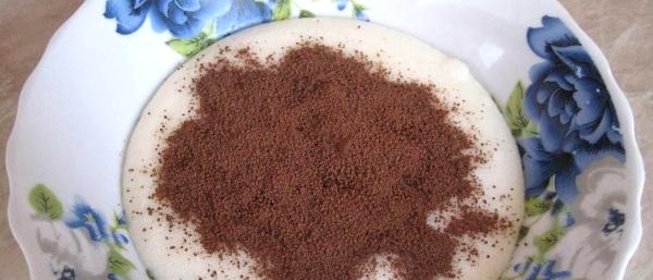 Шоколадная манная каша