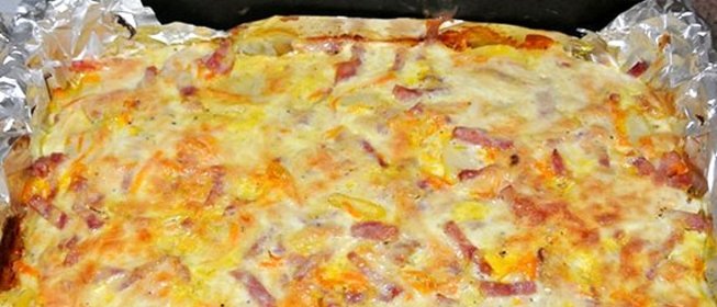 Запеканка с ветчиной