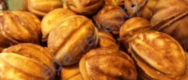 Печенье в формочках на газу Орешки