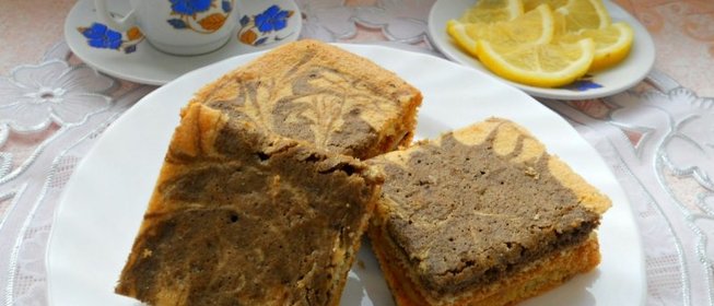 Бисквитные пирожные с заварным кофейным кремом