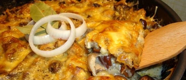 Запеканка грибная