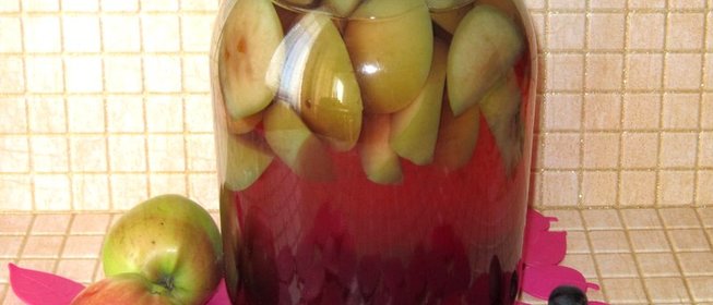 Яблочно-сливовый компот на зиму