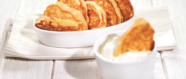 Оладьи из яблок и груш