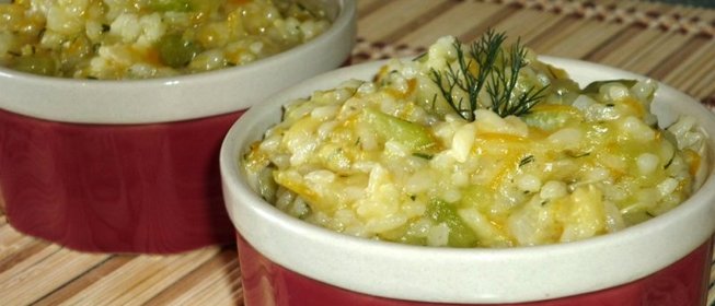 Рагу из кабачков с рисом